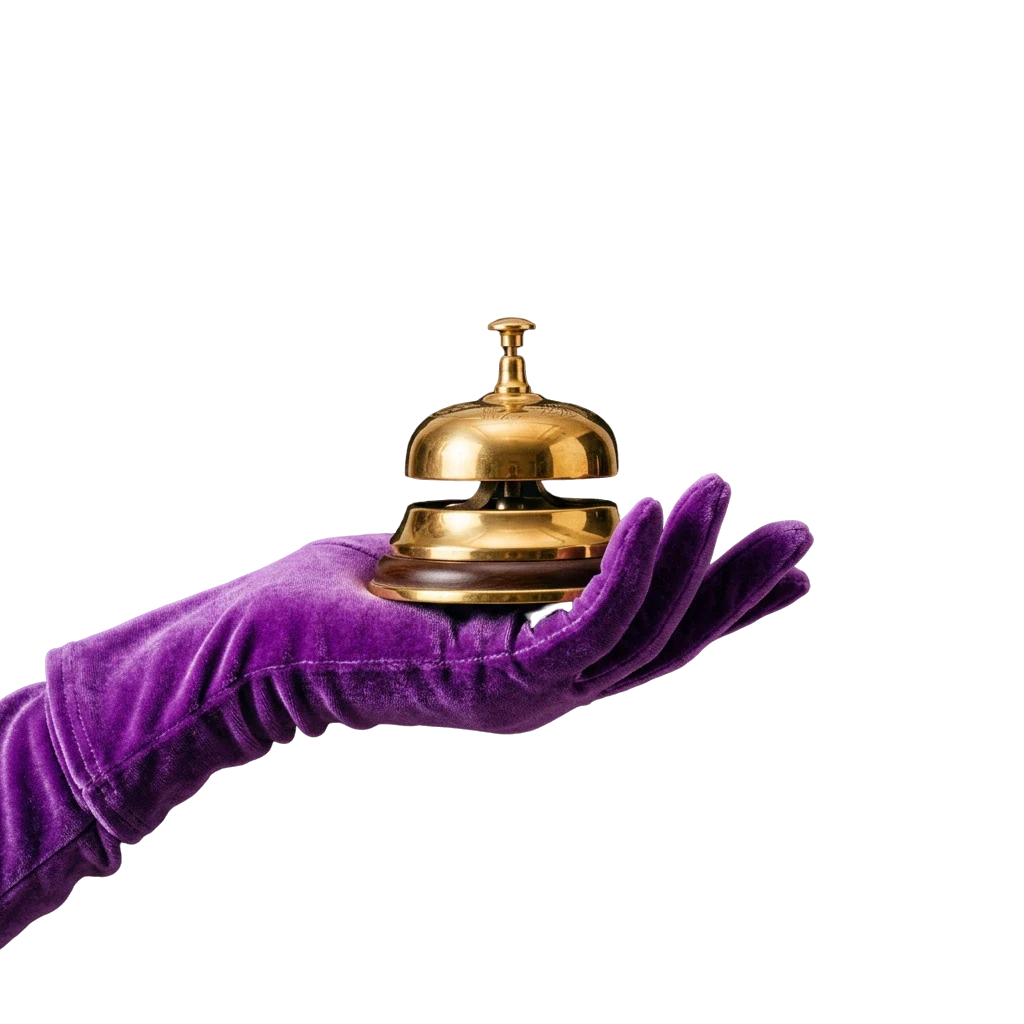 Service bell representing quick support answers